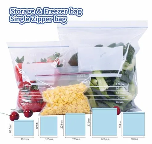 Factory Price Reusable Food Storage Plastic Packaging Bag Frosted Ziplock Bag