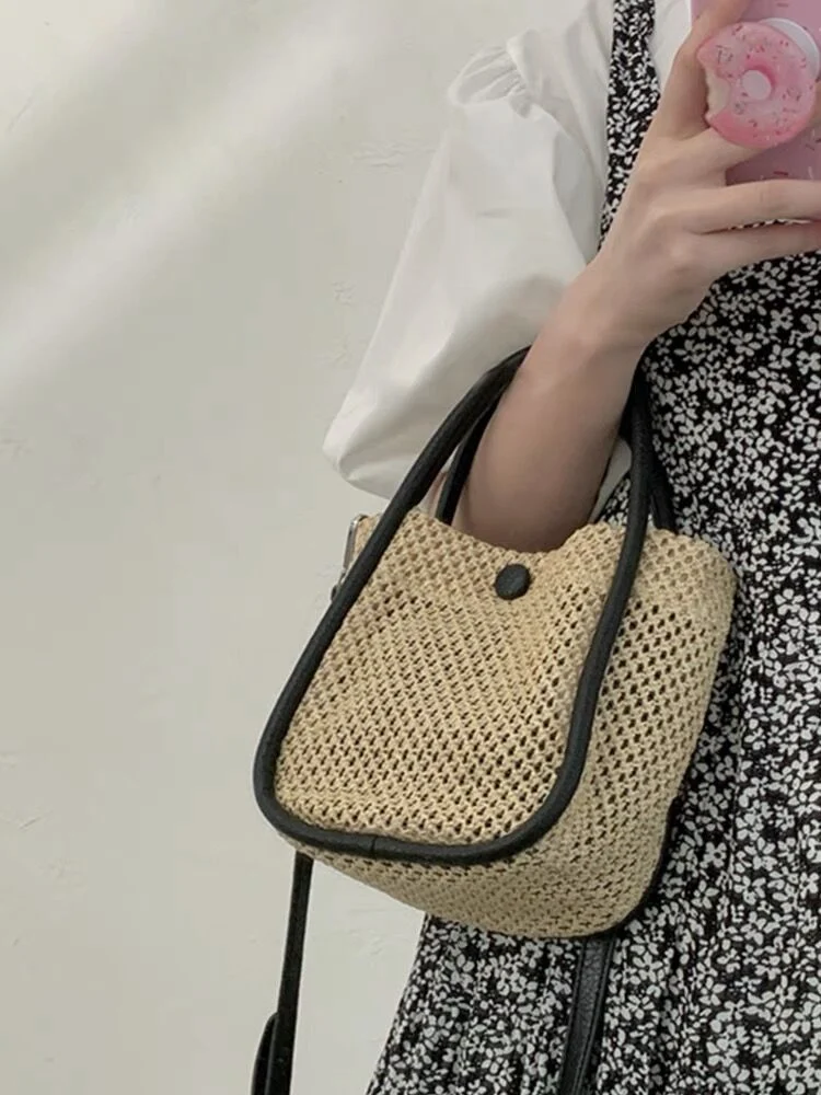 Women′s Summer French Hand-Woven Bag