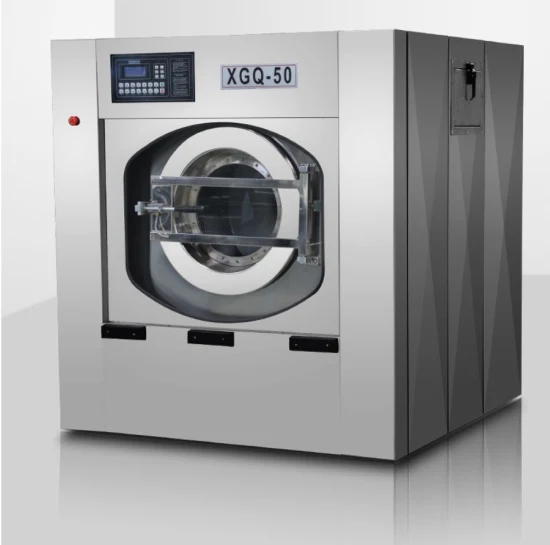 Lavadora automática comercial e industrial de acero inoxidable de 50 kg con certificación CE de alta eficiencia para lavandería en las instalaciones para hoteles, escuelas y tiendas de ropa